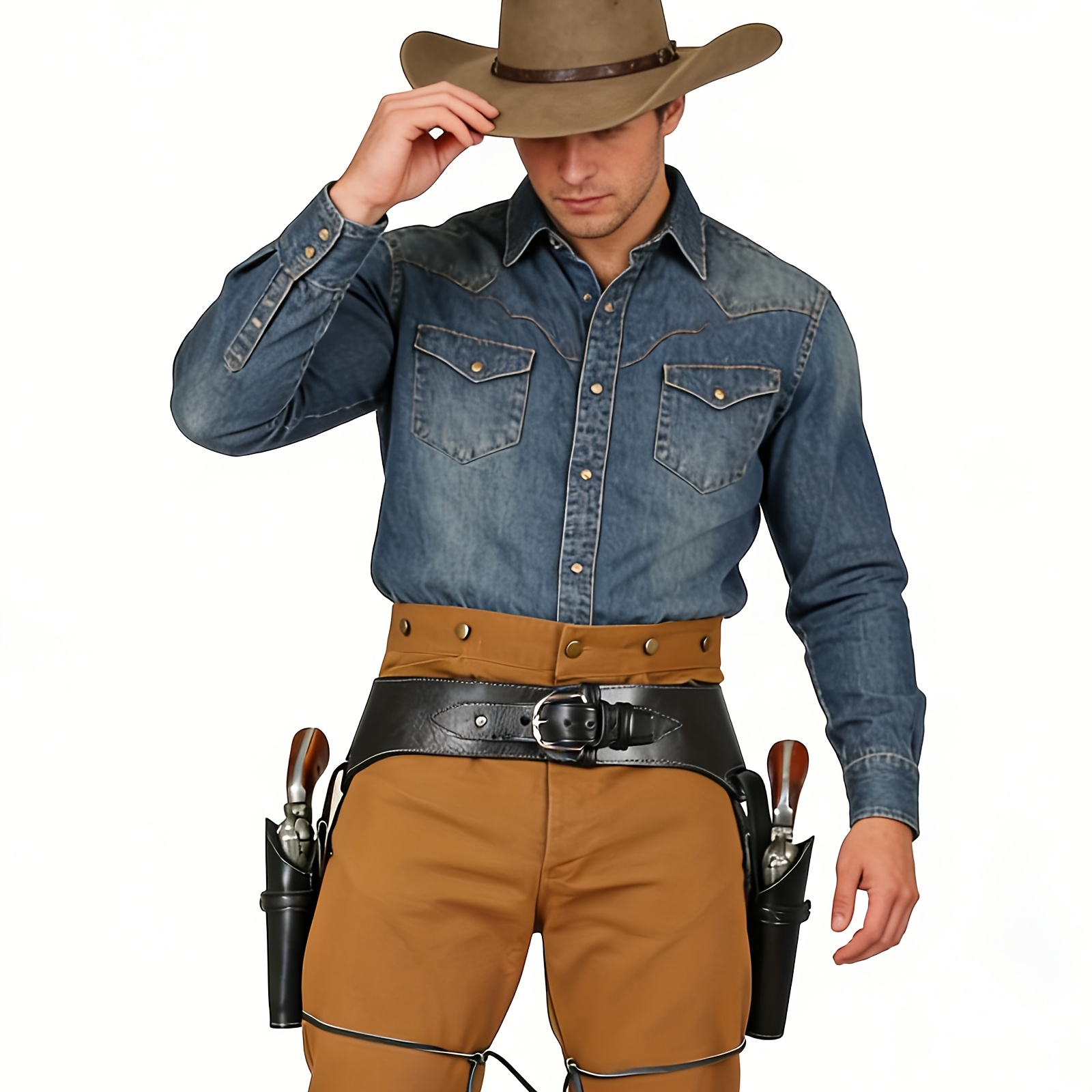 Vintage West Cowboy Thigh Hols - đánh giá và giá Cosplay Prop Pistol