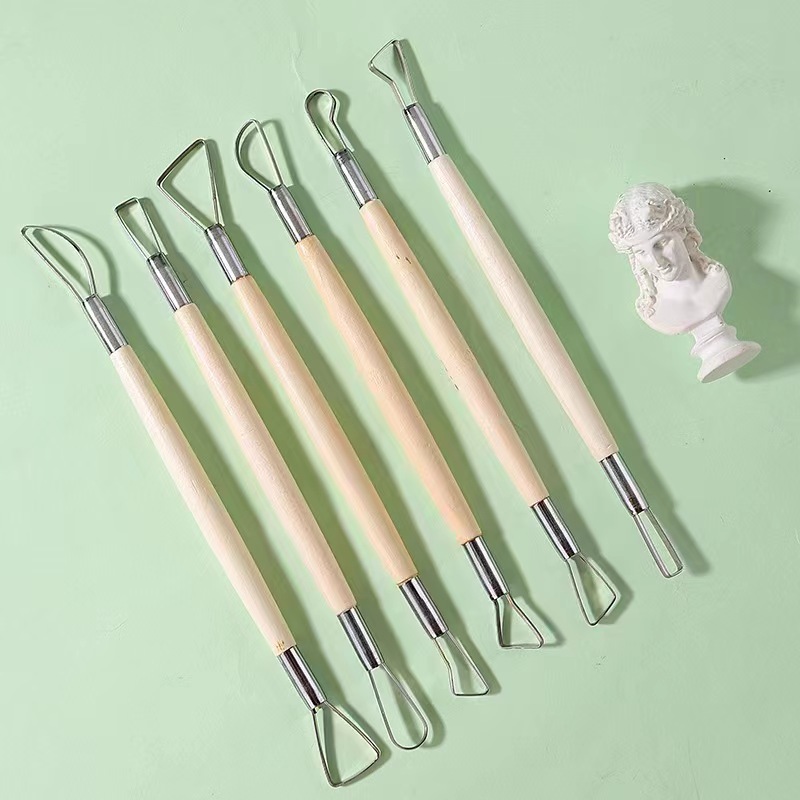 6PCS wooden handle wax pottery - đánh giá và giá Craft Knife Set