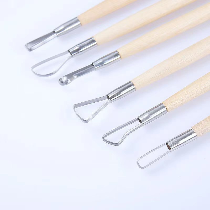 6PCS wooden handle wax pottery - đánh giá và giá Craft Knife Set