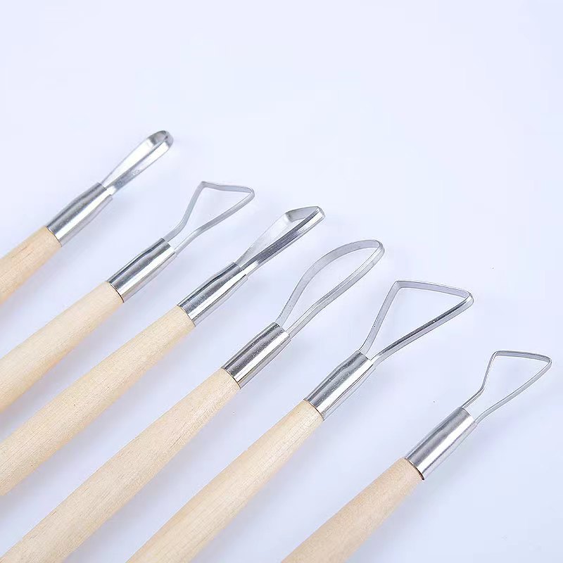 6PCS wooden handle wax pottery - đánh giá và giá Craft Knife Set